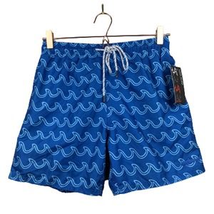 Uzzi Mens or Boys S Ocean Waves Swim Shorts Trunks